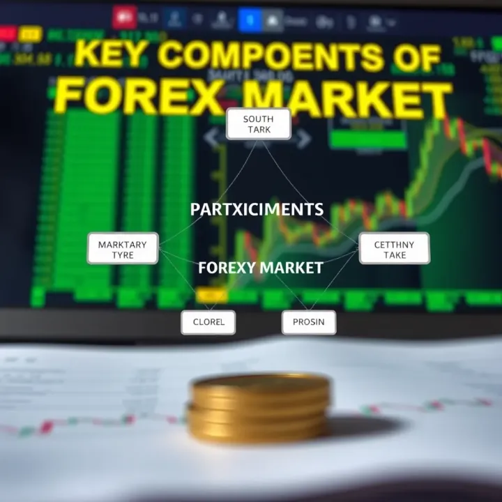 Key Components of the Forex Market Diagram showing key components and participants of the forex market