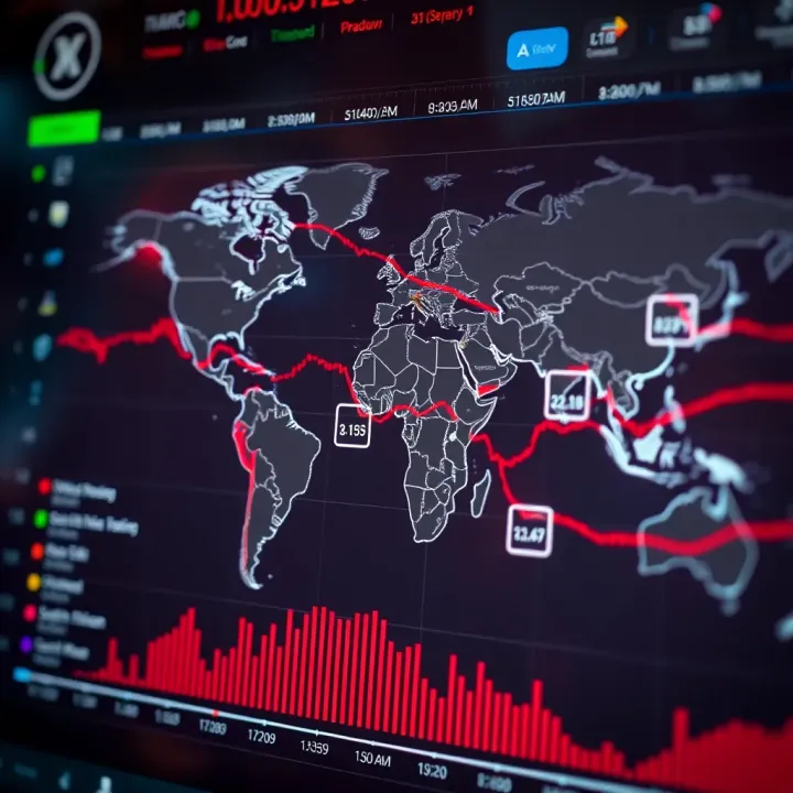 Global Forex Trading Sessions Aligned with South African Time World map highlighting major forex trading sessions with South African time zones