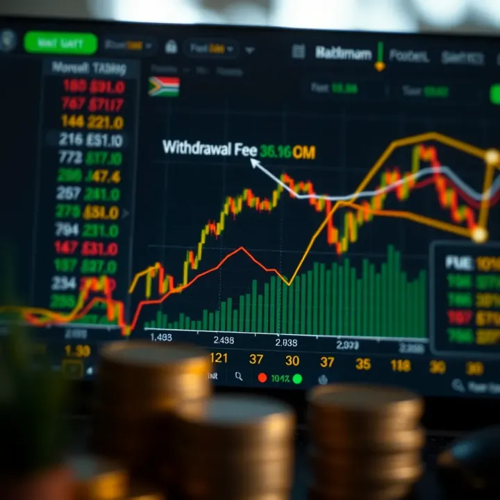 Graph illustrating methods to minimise withdrawal costs for forex traders in South Africa