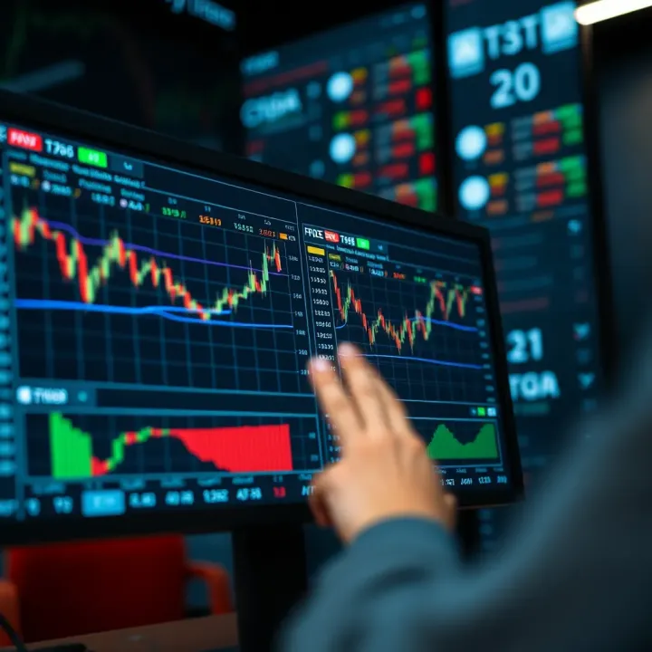 Digital interface displaying forex trading signal sources and selection criteria