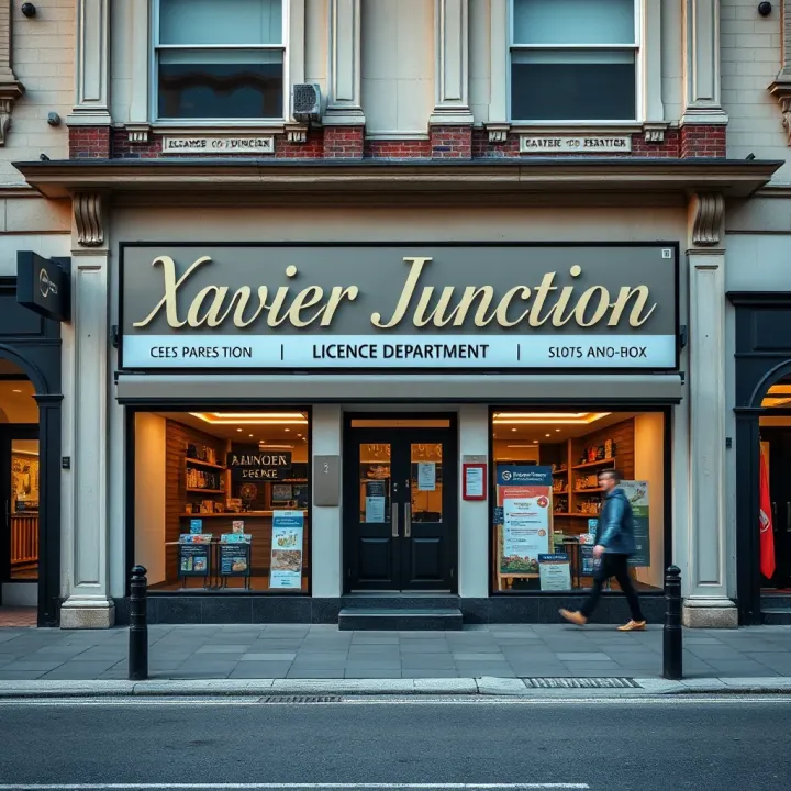 Xavier Junction Licence Department Exterior View Exterior view of Xavier Junction Licence Department building during daytime